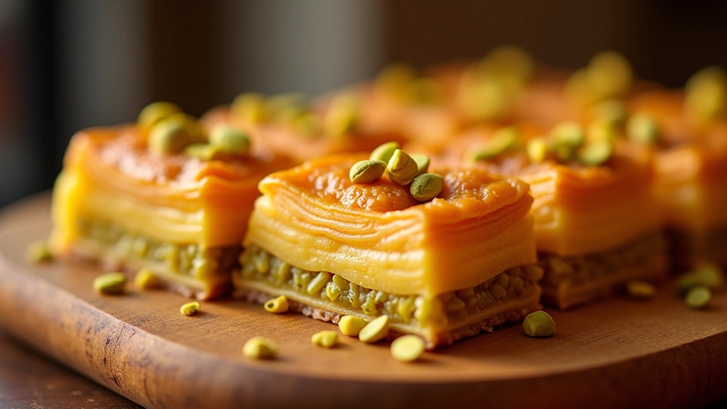 Baklava display at an Istanbul bakery